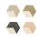 Hex Thirds cement Tile Popham design Mix Celadon, Cypres, Lichen, Pale Coral H1-007-CW1