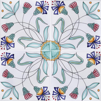 Fiore Stilizzato Tile Multi Francesco De Maio