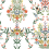 Papel pintado adhésif Luxembourg Rifle Paper Co. White Multi PSW1327RL