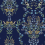 Papel pintado adhésif Luxembourg Rifle Paper Co. Navy PSW1328RL