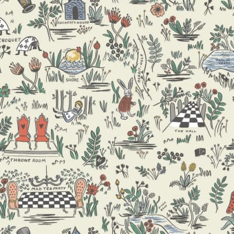 Wonderland adhesive wallpaper