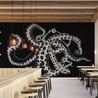 Papier peint panoramique Octopus X-Ray