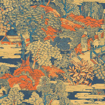 Paysage Japonais Wallpaper Or Initiales