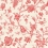 Papier peint Floral Initiales Rouge AF41501