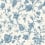 Papier peint Floral Initiales Bleu AF41502