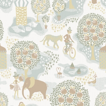 Jardin de la Vie Wallpaper White/Multi Littlephant
