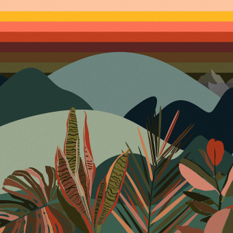 Papier peint panoramique Melting-Pot Sunset Inkiostro Bianco