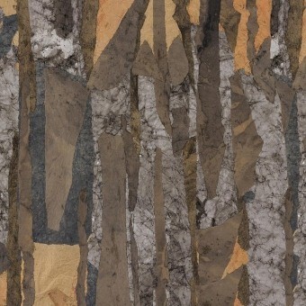 Panoramatapete Mbuti Wood Inkiostro Bianco