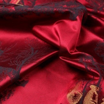 Chinoise Fabric Carmin Sahco