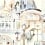 Papeles pintados panorámico Venezia Code Multicolor B9702 intissé