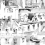 Papeles pintados panorámico Tetti Parigi Code Black White B9801 intissé