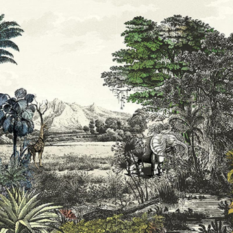 Papier peint panoramique Safari