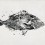 Papeles pintados panorámico Poissons Tres Tintas Barcelona Noir M2501-1
