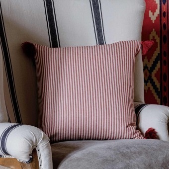 Kissen Rhubarb Stripe Heavy Linen