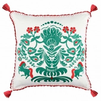 Cojín Horse Parade Embroidered linoen