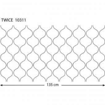 Tissu brodé Twice