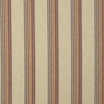 Twelve Bar Stripe Fabric Sand/Rose Mulberry