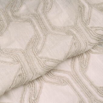 Varengeville Fabric Blanc Casamance