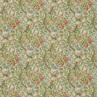 Tissu Golden Lily Green/Gold Morris and Co