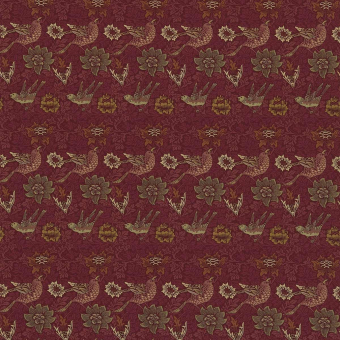 Tissu Bird & Anemone