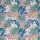 Flamingo Club Fabric Matthew Williamson Bleu électrique F6790-05