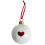Boule de porcelaine Red Heart Rory Dobner red-on-white Red heart Bauble