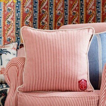 Rhubarb Stripe Cushion 50x50 cm Mindthegap