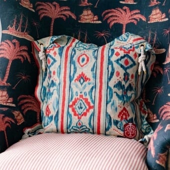 Coussin Mediterraneo Ikat