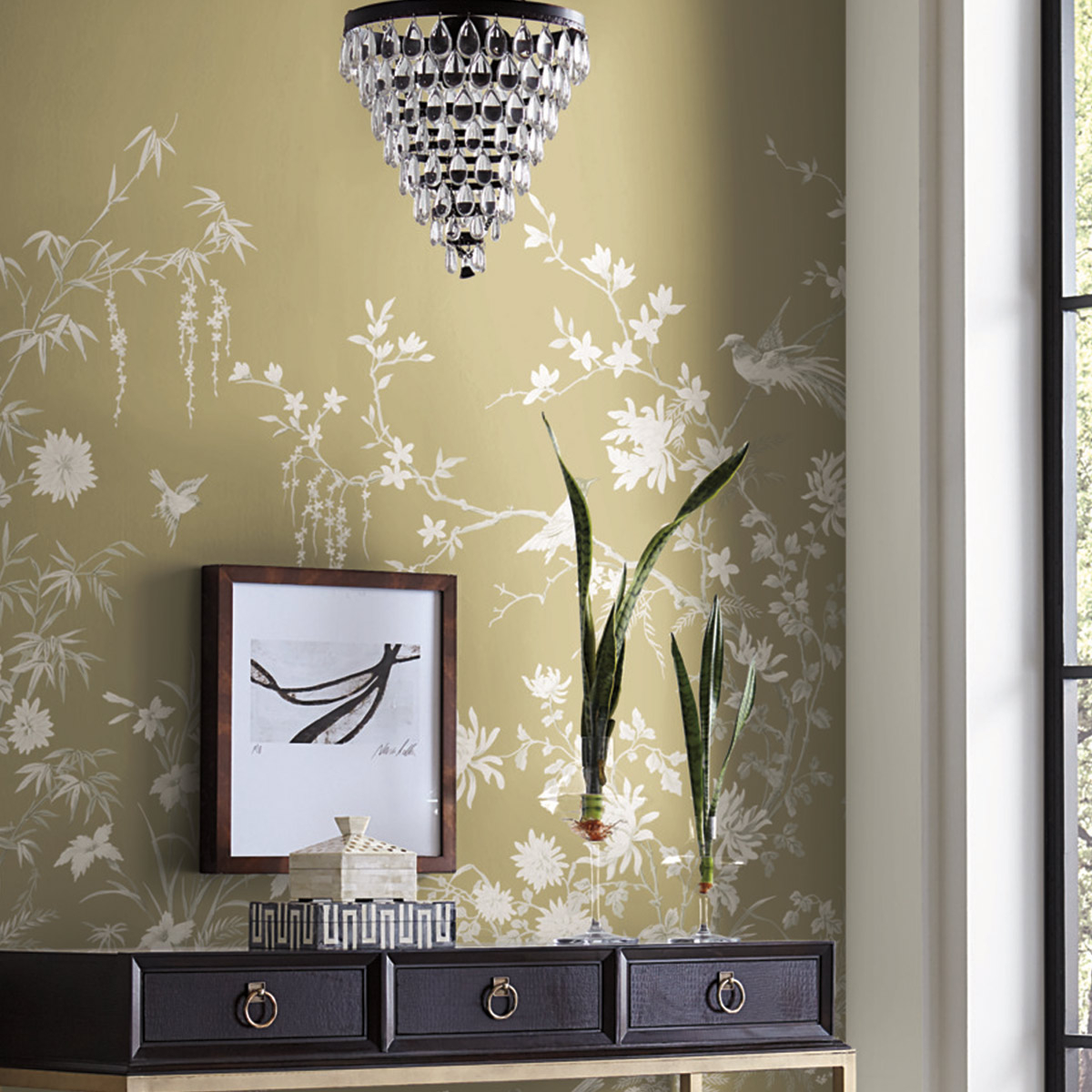 Flowering Vine Chino Panel - York Wallcoverings