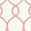 Laurel Leaf Ogee Wallpaper York Wallcoverings Orange KT2236