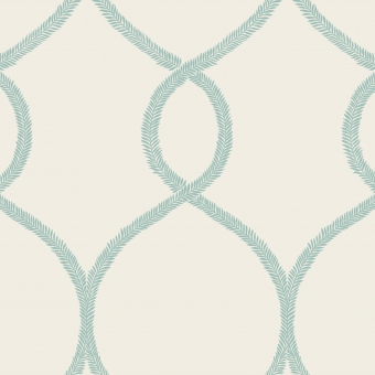 Laurel Leaf Ogee Wallpaper