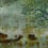Papeles pintados panorámico Duo Tres Tintas Barcelona Vert Métallisé M3908-1