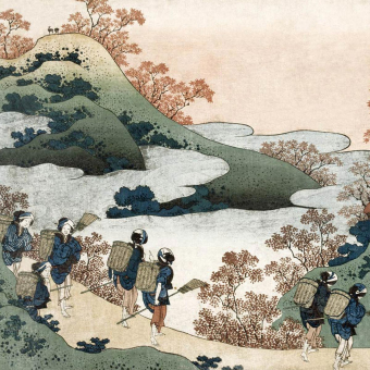 Papier peint panoramique Sarumaru Daiyû Autumn Etoffe.com x Agence Musées Nationaux