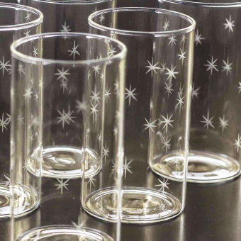 Boîte de 6 verres Etoiles