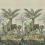 Papier peint panoramique Palm trail Scene 1 John Derian Sépia PJD6007/01