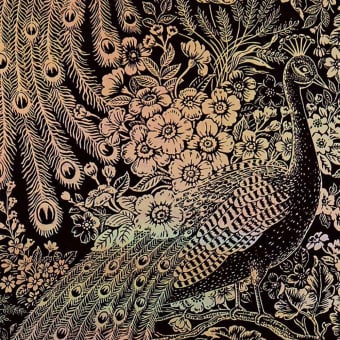 Papier peint Paon d'Or - Reflect