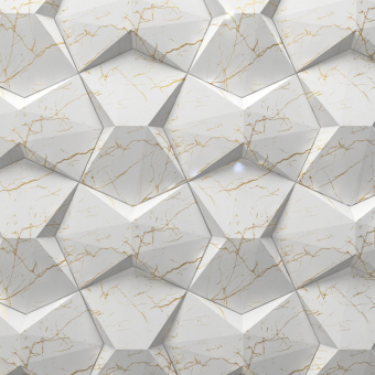Blink Marblestone Tile White&Gold Okiun