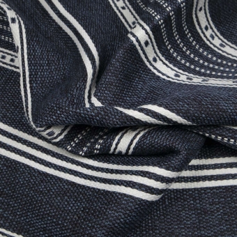 Ensenada Stripe Outdoor Fabric Indigo Ralph Lauren