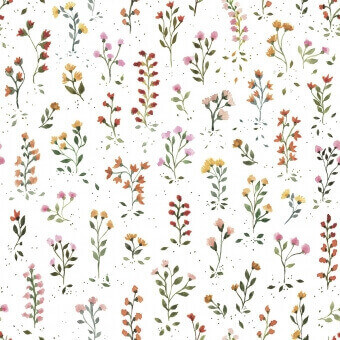 Papier peint Fleur de la Prairie Multicolore Lilipinso