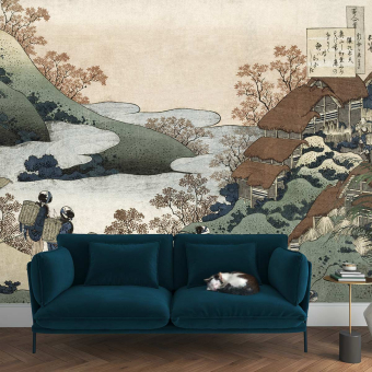 Papier peint panoramique Sarumaru Daiyû Autumn Etoffe.com x Agence Musées Nationaux