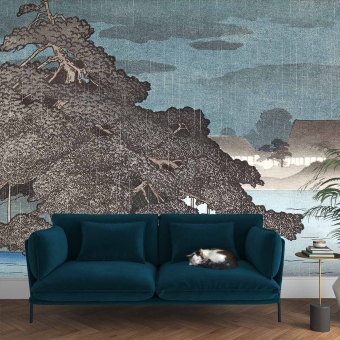 Papier peint panoramique Pluie du soir à Matsunoshima Dusk Etoffe.com x Agence Musées Nationaux