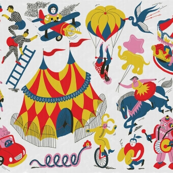 Carta da parati panoramica Magic Circus
