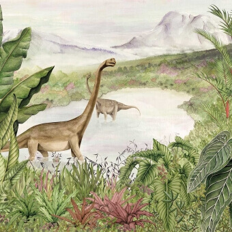 Papeles pintados panorámico Dinosaurs Park