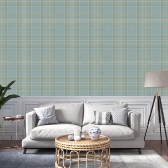 Deerpath Trail Plaid Wallpaper