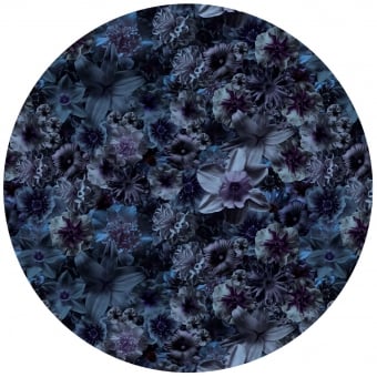 Flowergarden Night Round Rug