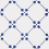 Baldosa Palmetta Francesco De Maio Bianco Blu Palmetta_20x20