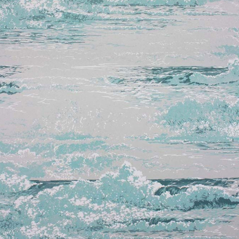 Marmara Wallpaper Aqua/Pale Grey Osborne and Little