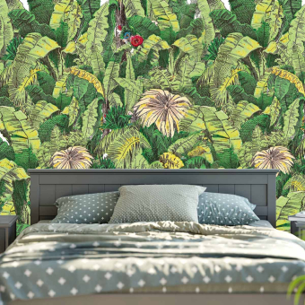 Papier peint panoramique Jardin Vegetal 344x300 cm - 5 lés Maison Images d'Epinal