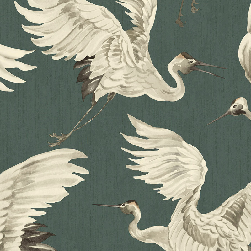 Dancing Crane Wallpaper - Eijffinger