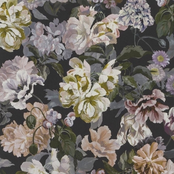 Delft Flower Wallpaper Charcoal Designers Guild